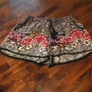 Angie floral patterned shorts from Anthropologie